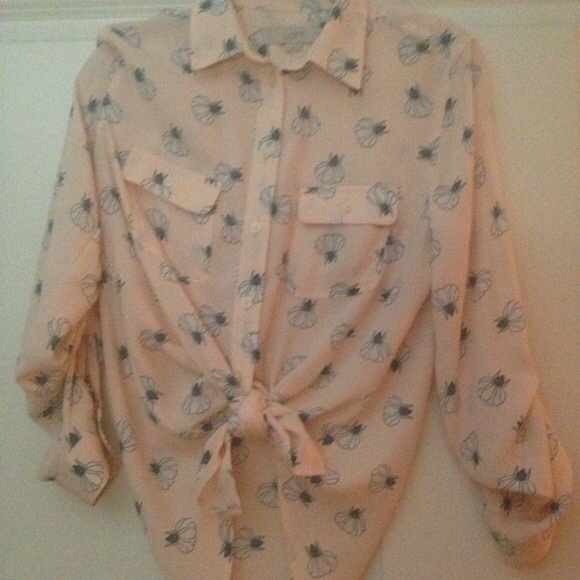 Ann Taylor Loft Lotus Blouse Size Small Pink - Picture 2 of 3